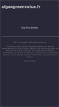 Mobile Screenshot of algaegreenvalue.fr